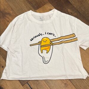 Kids White Tee with Egg Design
